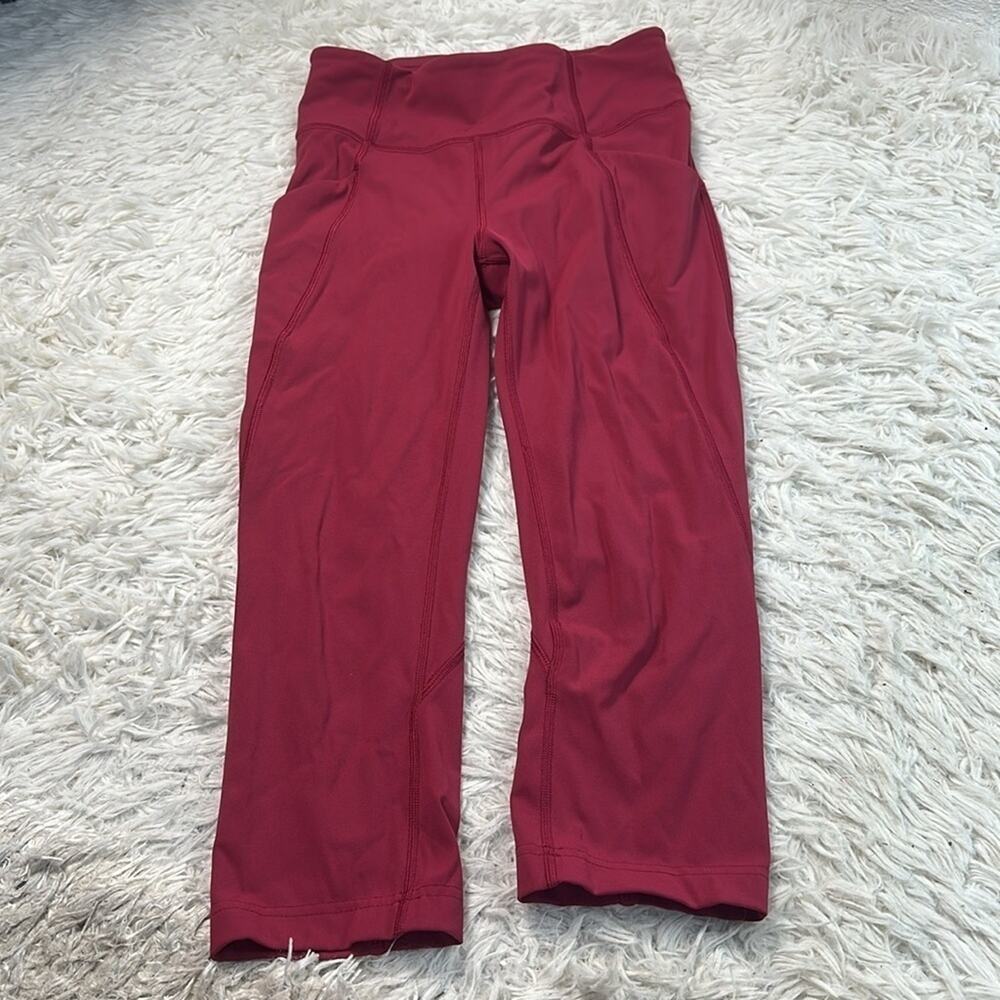 Lululemon Time To Sweat Crop Star Ruby